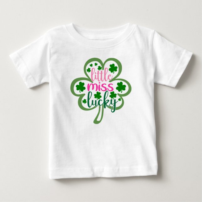 T-shirt Pour Bébé Petite Chanceuse (Devant)