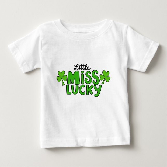 T-shirt Pour Bébé Petite Chanceuse - Trèfle Mignon (Devant)