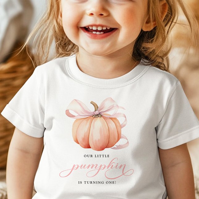 T-shirt Pour Bébé Petite chemise Citrouille 1er Anniversaire (Créateur téléchargé)