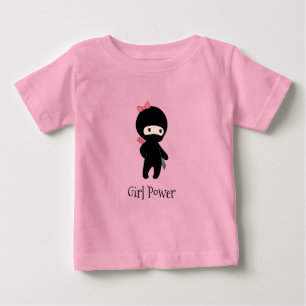 T-shirt Pour Bébé Petite citation de fille Ninja - Girl Power