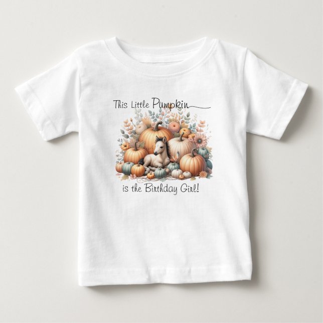 T-shirt Pour Bébé Petite Citrouille  (Devant)