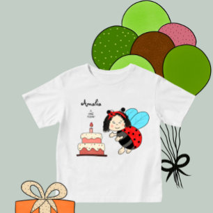 T-shirt Pour Bébé Petite coccinelle au gâteau