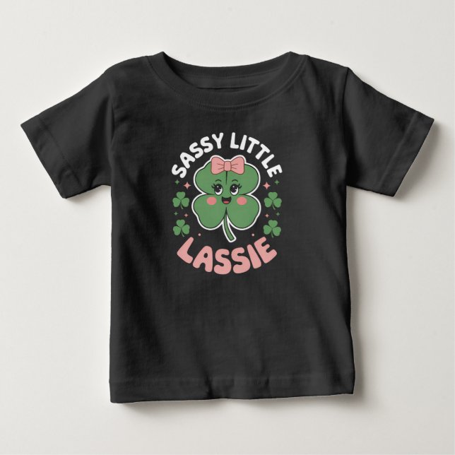 T-shirt Pour Bébé Petite coquine drôle de la Saint-Patrick (Devant)