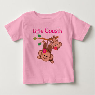 T-shirt Pour Bébé Petite cousine de singes filles