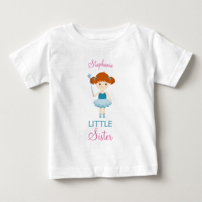 T-shirt Pour Bébé Petite Danseuse Soeur Cadette (Devant)