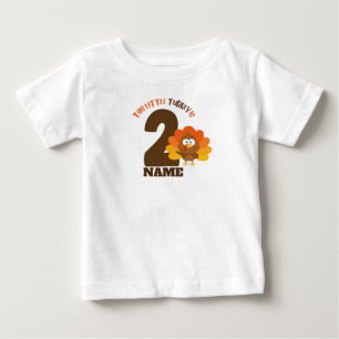T-shirt Pour Bébé petite dinde de la chemise de deuxième anniversai