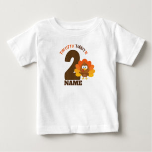 T-shirt Pour Bébé petite dinde de la chemise de deuxième anniversair