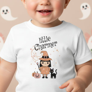 T-shirt Pour Bébé Petite Ensorceleuse Halloween Sorcière ID1325