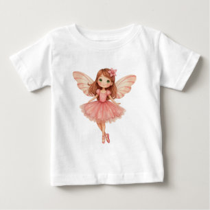 T-shirt Pour Bébé Petite Fée Rose Enchantée