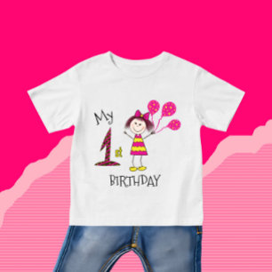 T-shirt Pour Bébé Petite fille avec ballons