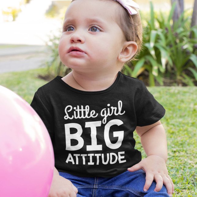 T-shirt Pour Bébé Petite fille Grande attitude (Créateur téléchargé)