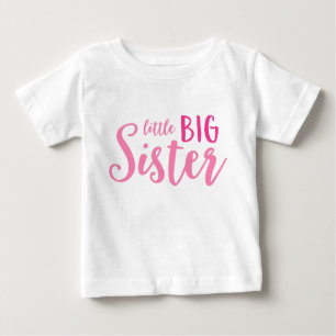 T-shirt Pour Bébé Petite Grande Soeur Rose Toddler Long Manche Tee