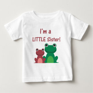 T-shirt Pour Bébé Petite grenouille frère T (vert/rose)