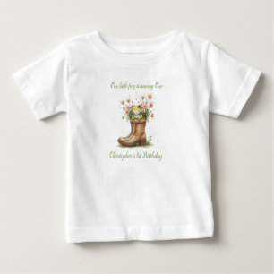 T-shirt Pour Bébé Petite grenouille Froggie 1er anniversaire