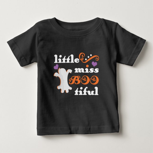 T-shirt Pour Bébé petite miss bootiful halloween mignon (Devant)