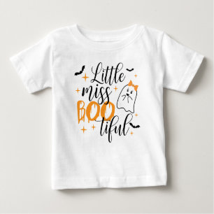 T-shirt Pour Bébé Petite Miss Bootiful, Halloween, Mignonne Fantôme