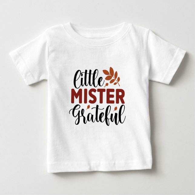 T-shirt Pour Bébé Petite Mister Grateful - Thankgiving (Devant)