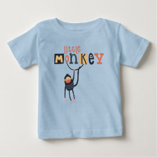 T-shirt Pour Bébé Petite petite citation de singe Typographie Garçon