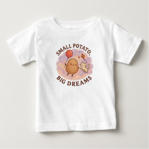 T-shirt Pour Bébé Petite pomme de terre Gros rêves - Motivationnel m