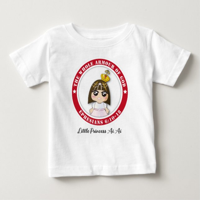 T-shirt Pour Bébé Petite Princesse Ai Ai Bébé T-Shirt en Jersey Fin (Devant)