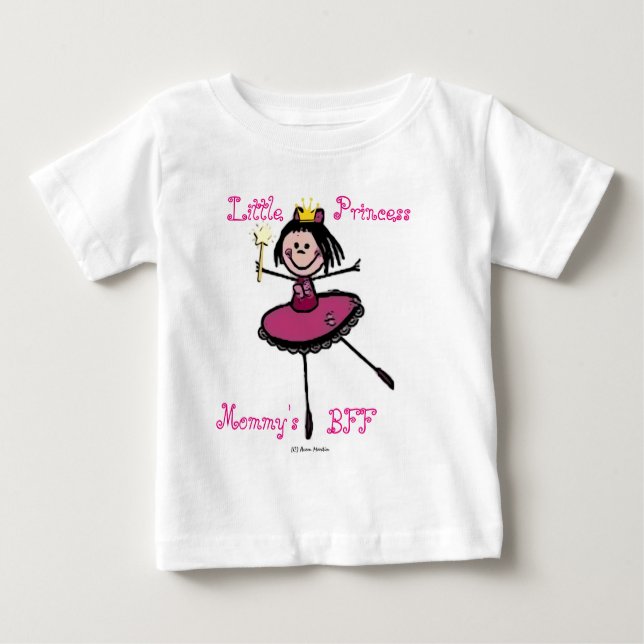 T-shirt Pour Bébé Petite Princesse - BFF de maman (Devant)