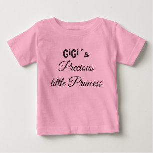 T-SHIRT POUR BÉBÉ PETITE PRINCESSE DE GIGI´S, ROSE DE BÉBÉ DE