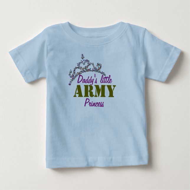 T-shirt Pour Bébé Petite princesse militaire (Devant)