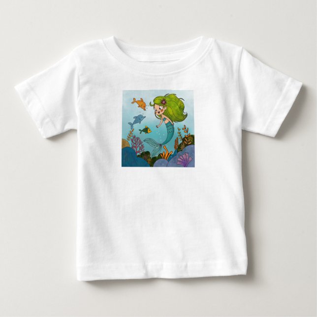 T-shirt Pour Bébé Petite sirène (Devant)