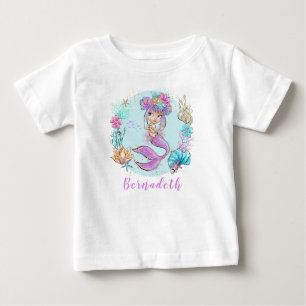 T-shirt Pour Bébé Petite sirène personnalisée
