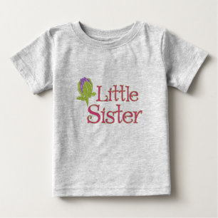 T-shirt Pour Bébé Petite soeur avec chemise pourpre Dahlia Bud