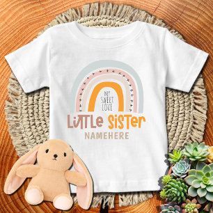 T-shirt Pour Bébé Petite Sœur Boho Arc-en-Ciel