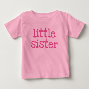 T-shirt Pour Bébé Petite soeur de texte rose