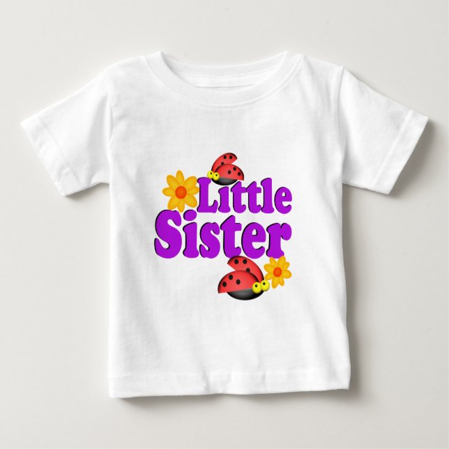 T-shirt Pour Bébé Petite soeur Ladybug (Devant)