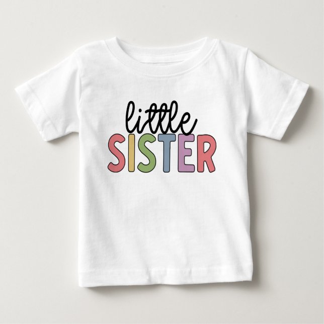 T-shirt Pour Bébé Petite soeur mignonne jumelle frères (Devant)