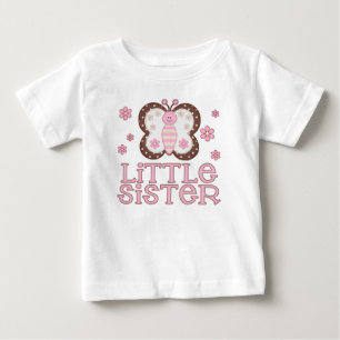 T-shirt Pour Bébé Petite soeur papillon rose