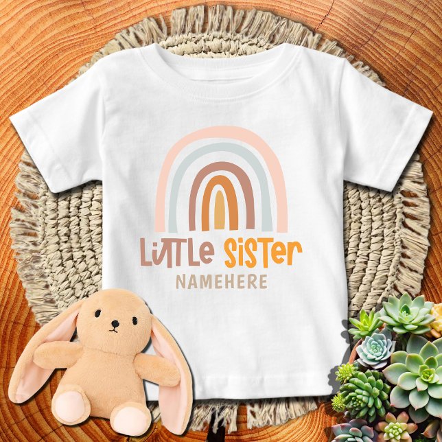 T-shirt Pour Bébé Petite Soeur Personnalisée (Créateur téléchargé)