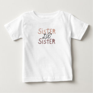 T-shirt Pour Bébé Petite Soeur Tee. Compagne de Grande Soeur Tee