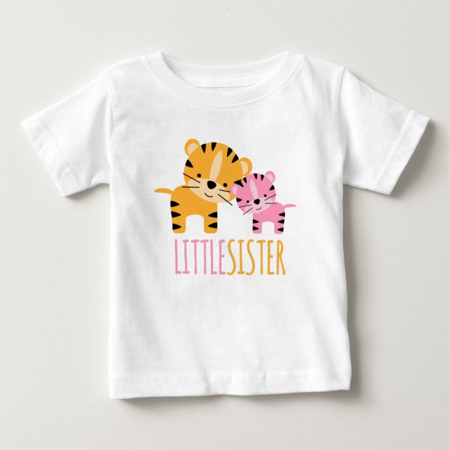T-shirt Pour Bébé Petite Soeur Tiger (Devant)
