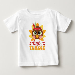 T-shirt Pour Bébé Petite Turquie Garçon Enfants Thanksgiving