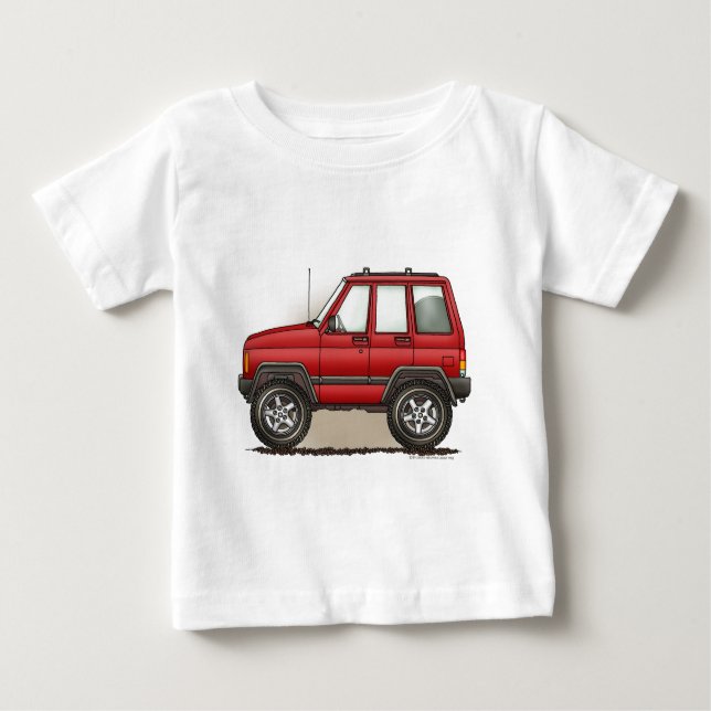 T-shirt Pour Bébé Petite voiture à quatre roues de SUV (Devant)
