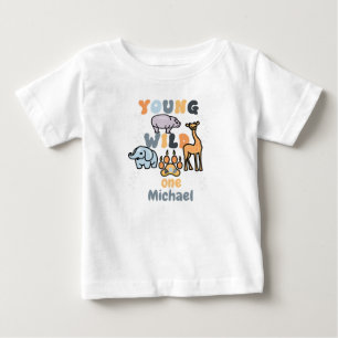 T-shirt Pour Bébé Petits animaux sauvages de Safari