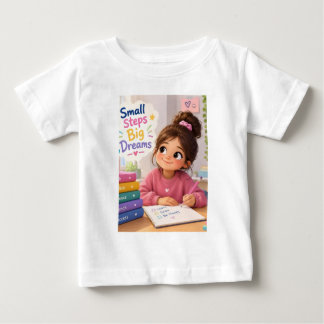 T-shirt Pour Bébé Petits Pas Grands Rêves Motivation D'étude Enfants