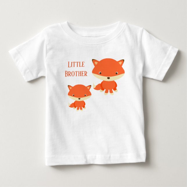 T-shirt Pour Bébé Petits Renards Frères (Devant)