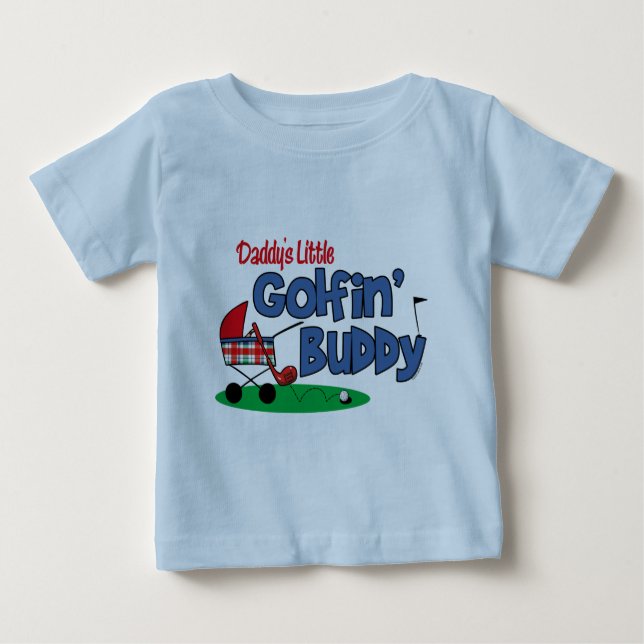 T-shirt Pour Bébé Peu d'ami de Golfin du papa (Devant)