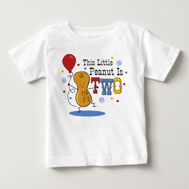 T-shirt Pour Bébé Peu de 2ème anniversaire d'arachide (Devant)