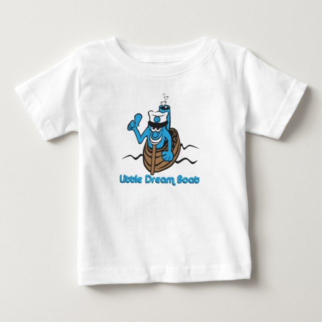 T-shirt Pour Bébé Peu de bateau rêveur (Devant)