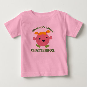 T-shirt Pour Bébé Peu de bavard de la maman