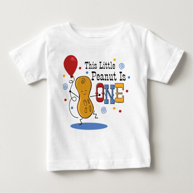 T-shirt Pour Bébé Peu de ęr anniversaire d'arachide (Devant)
