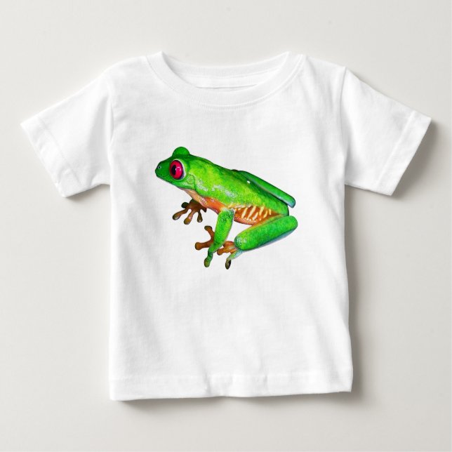 T-shirt Pour Bébé Peu de grenouille d'arbre verte (Devant)