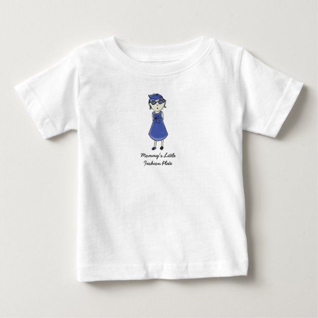 T-shirt Pour Bébé Peu de plat de mode de la maman (Devant)